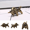 Solid Brass Bull Keychain Pendant Zipper Head Accessories Tools Outdoor KeyRi FT