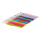 12pcs Aluminum Crochet Set TPR Handles Knitting Needles Kit Weaving Tools