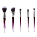 Purple Fiber Bright Transparent Crystal Diamond Makeup Brush Blush Foundati