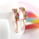 Charm Fashion Women Lady Elegant Crystal Rhinestone Ear Stud Earrings Jewelry H