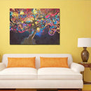 Silk Cloth Poster Psychedelic Tree Abstract Art for Home Wall Decor 50*33cm Gift