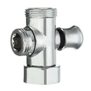 3-Way T-adapter Shower Diverter Valve G1/2inch & G3/4inch Connector Chrome