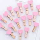 Photo Paper Clip Mini Wooden Wedding Decor Clip Crafts Love Heart Pegs Chic