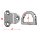 2 Pcs Marine Stainless Steel Folding Pad Eye Deck Lashing D Ring Tie Down Plate