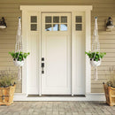 2pcs Retro Plant Flowerpot Weave Rope Hanging Basket Garden Home Decoration