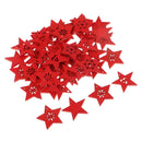 150Pcs Wood Star Shapes Snowflake Wooden Pieces Embellishment Christmas Decors
