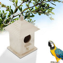 Handcrafted Natural Wood Bird House Nesting Box Bird Hut Crafts For Bird