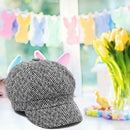 British Style Beret Hat Woolen Autumn Winter Plaid Retro Painter Beanie Cap