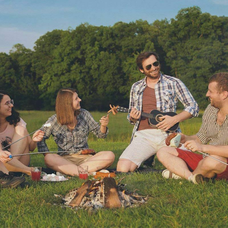 6 Premium Marshmallow Roasting Sticks 45 Inches Extra Long Extendable StainlP3Q8