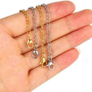 12Pcs Chain Extender, 6 Sizes Stainless Steel Bracelet Extension Necklace ExO3B1
