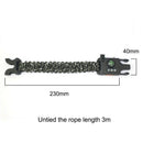 7 in 1 Multifunctional chargeable Outdoor Survival Weaving Bracelet,Umbrell