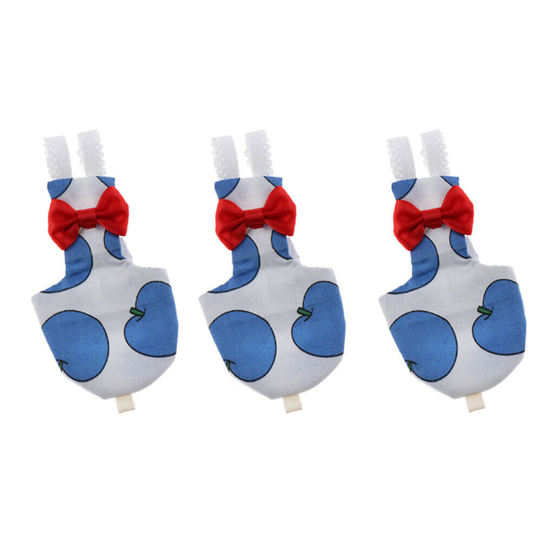 3 x Cloth Breathable Cockatiel Parrot Bird Diaper Nappy Flight Suit - Pet Bird