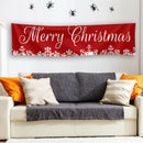 Christmas Snowflake Banner Porch Holiday Decoration Home Background Cloth