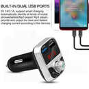 Bluetooth Dual USB Fast Car Charger Kit FM Transmitter Adapter Radio Hands- B9B2