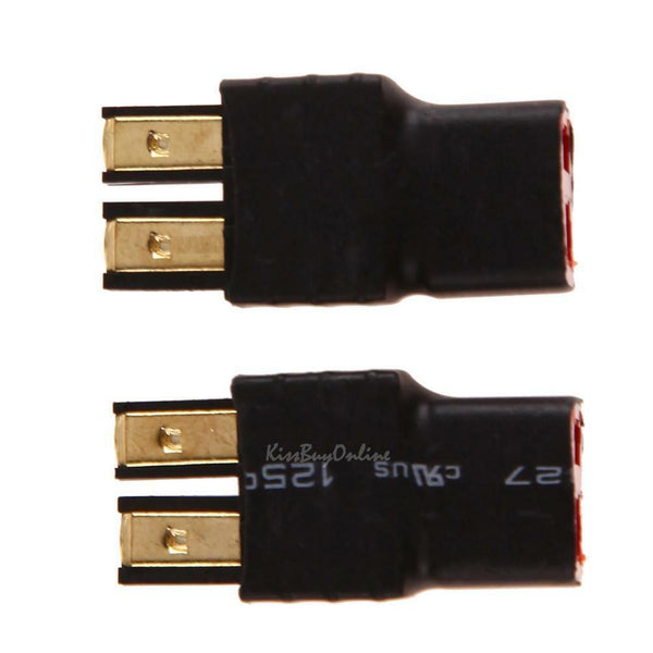 2pcs Wireless Male for Traxxas to T-Plug Deans Style Connector battery Adapter