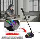 Professional Recording Adjustable Angle With RGB Light USB Computer Microphone