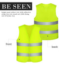 Safety Vests, 4 Pieces Safety Vest Car Tire Vest Neon Yellow with 360 Degre