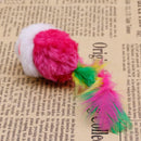 2x Small Soft Plush False Mouse Cat Pet Toys Colorful Feather Pet Playing Toys D