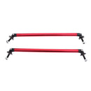 2Pcs Tone Aluminum Car Front Bumper Lip Splitter Tie Rod 20CM 7.9inch Red