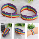 Minimalistischer Regenbogen Lesben Armband Weben Paar Freundschaftsarmband A6N5