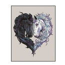 DIY 5D white black horse heart Diamond Painting Embroidery Cross Stitch Decor LJ