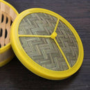 2-Pack Bamboo Steamer Basket for Buns Dumplings Meat Weaved with Lid Home
