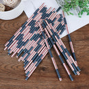 25pcs American Flag Pattern Paper Drinking Straws Independence Day Party De 3C