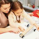 Funny Mini Wood Wind-up Car Assembly DIY Small Production Puzzle Toys