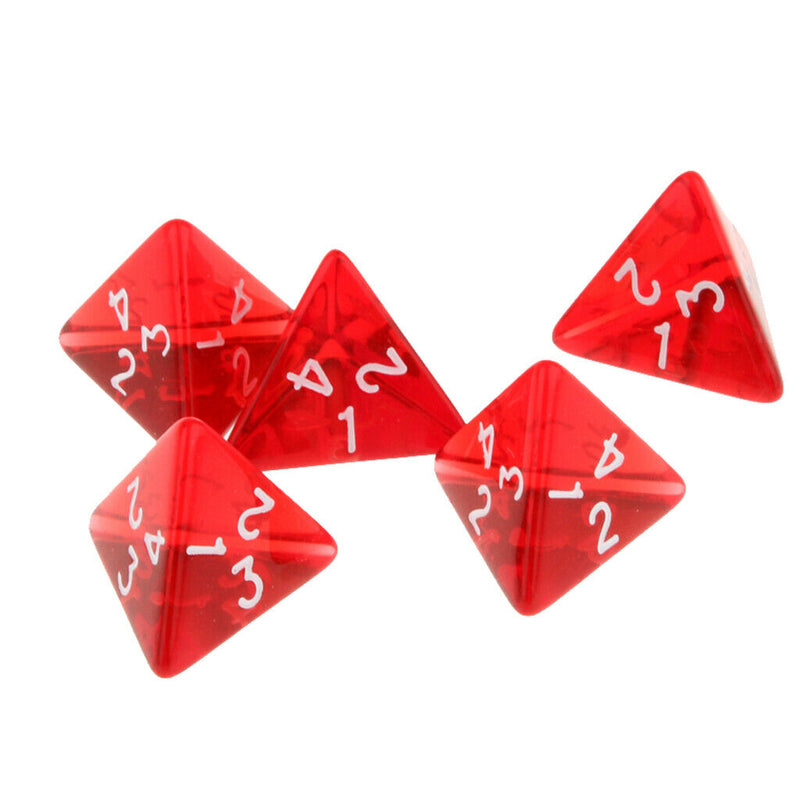 10 Pieces Fun D4 D20 Multi Sided Dice for RPG TRPG Math Teaching Party Game