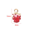 10Pcs New Arrival Enamel Strawberry Charms Pendant DIY Jewelry Craft Findings OZ