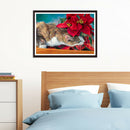 5D DIY Full Drill Diamond Painting Cat Flower Cross Stitch Embroidery Craft