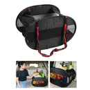 Back Net Tote Organizer Bag Holder Pocket Storage w/ Handles Strap Black