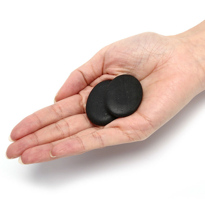 12x 3*4cm Massage Stones Massage lava Natural Energy Massage Set Hot Spa Rock 3C
