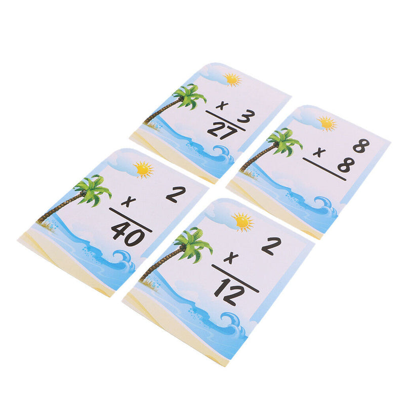 72 Pcs Child Learning Math Flash Cards for Multiplication & Division