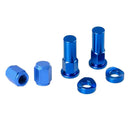 6x Motorcycle Blue Tyre Wheel Valve Stem Caps Cover Rim Lock Nuts CNC Machined