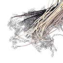 5 Color 100pcs 2mm Round Leather Cord Necklace Lobster Clasp