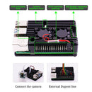 Armored box with dual fan cooling radiator kit for Raspberry Pi 3B+S Ew