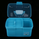 Multi-functional Portable Transparent Plastic Storage Box With Removable Tray