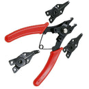 4 In1 Snap Ring Pliers Head Circlip Clip Tool Set with Plastic Handle Red