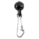 10pcs Fishing Hook Connector Barrel Black Bean Swivels Rolling Ring Pins
