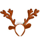 Brown Kids Christmas Headband Antlers Xmas Novelty Costume Reindeer Santa