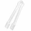 Plastic Cooking Bread Cake Fruit Salad Food Clip Tong 16cm Long Transparent V3A5