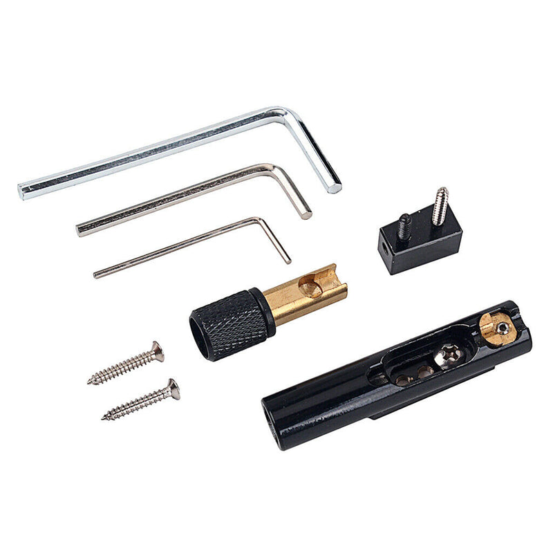 Set of Fixed Guitar Bridge, Tailpiece Nut Bridge 5 Strings Headless + Key +