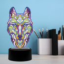 DIY Special Shaped Diamond Painting Wolf LED Light Cross Stitch Embroidery