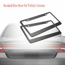 Matte Aluminum License Plate Frame with Chrome Screw Caps 32*7*2cm New