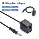 3.5MM TRRS Revolution RJ9 to 3.5MM Female To Male Adapter Extension Phone Cable