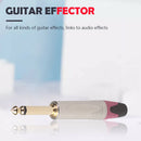 6.35mm TS Mono Plugs 6.35 mm 2-Pole Microphone Amplifier Audio Connectors Red