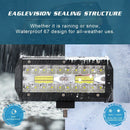 7 Inch Led Light Bar 1Pc 400W Offroad Driving Lights Led Pods Spot Flood Co