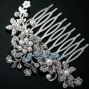 Bridal Prom Wedding Flower Prom Crystal Rhinestone Hair Comb Pin Clip Diamante