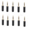 10x 4-Pole 3.5mm 1/8" Male Repair Headphone Jack Plug Metal Audio Connectors